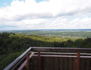 widok z wieży widokowej Kaszuby panorama